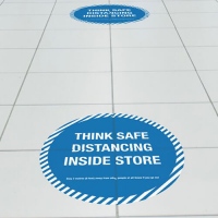 covid safe distancing sticker