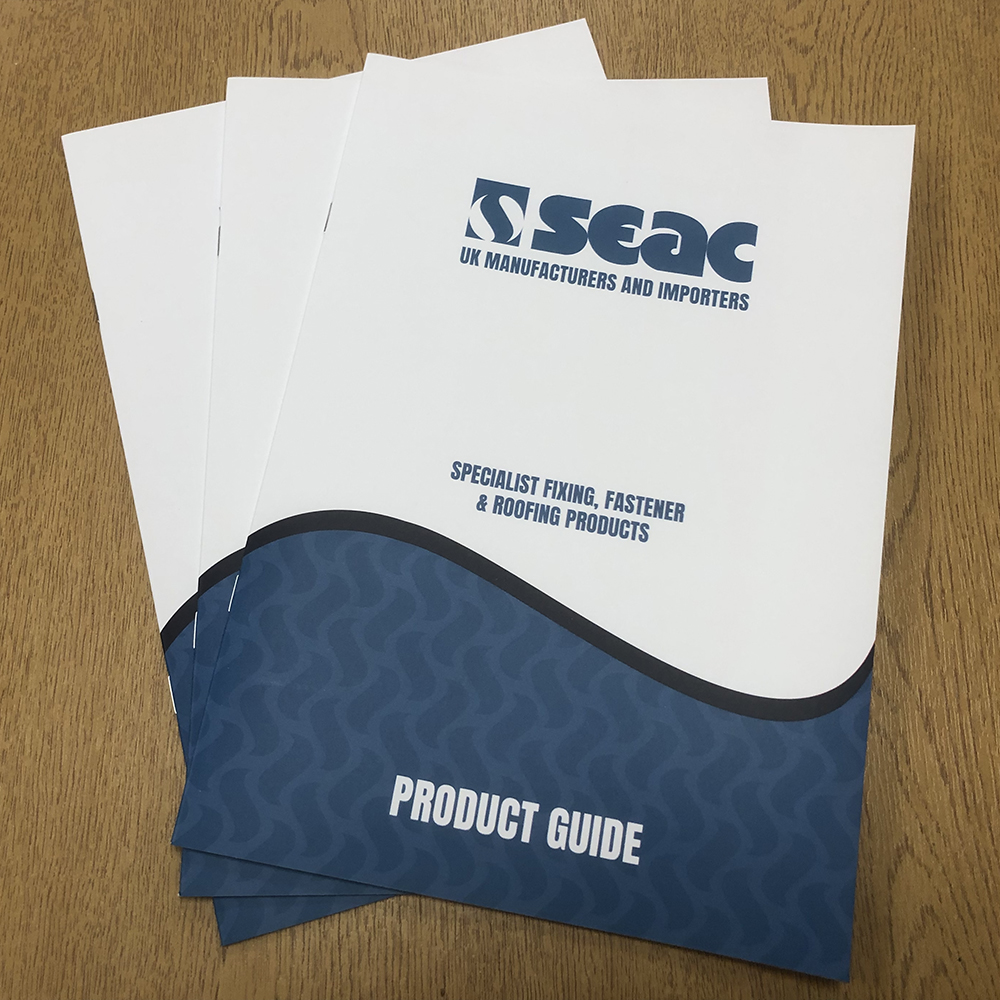 SEAC Brochure and product boxes designed by Hyphen