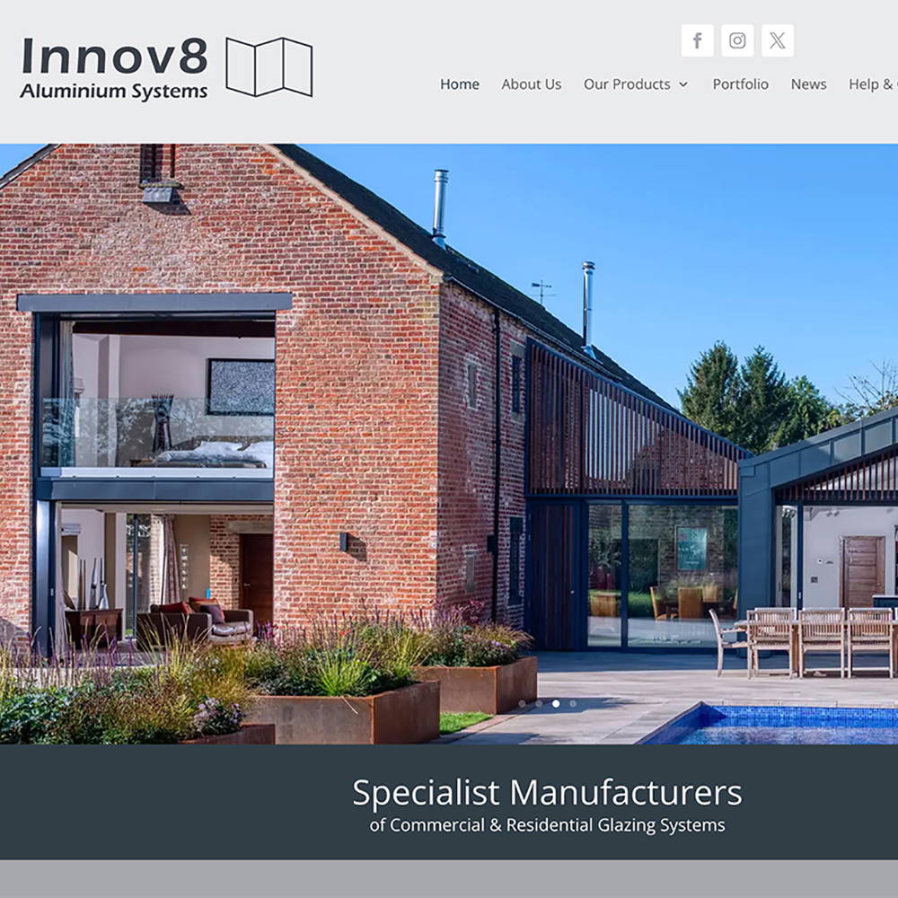 Innov8 new website home page